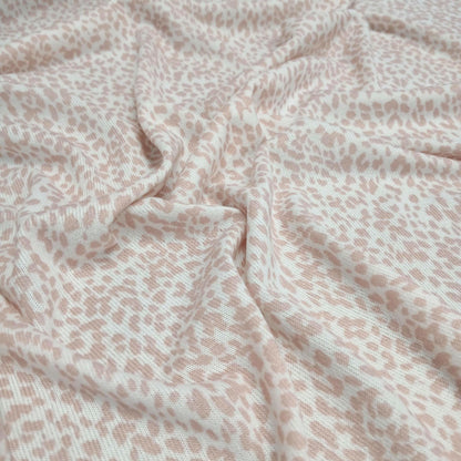 Premium Sweater Knit Mini Leaopard Animal Print Pink Cheetah Fabric By The Yard | 180 GSM Open Weave