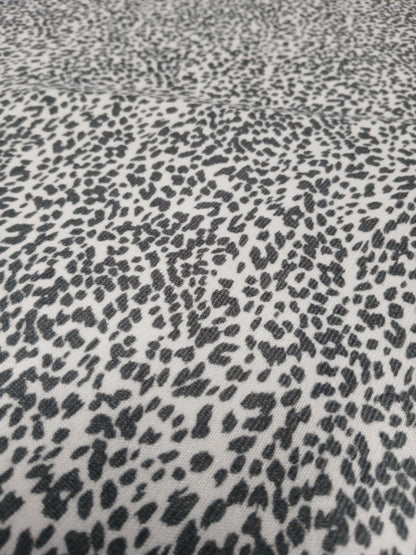 Premium Sweater Knit Mini Leaopard Animal Print Grey Cheetah Fabric By The Yard | 180 GSM Open Weave