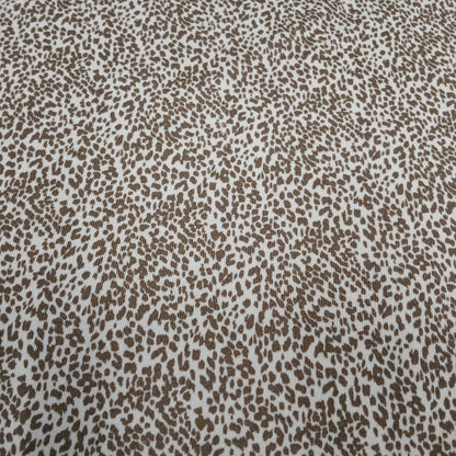Premium Sweater Knit Mini Leaopard Animal Print Brown Cheetah Fabric By The Yard | 180 GSM Open Weave