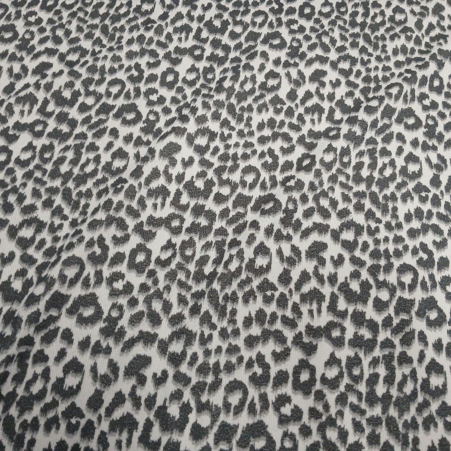Premium Sweater Knit Classic Leaopard Animal Print Charcoal Cheetah Fabric By The Yard | 180 GSM Open Weave