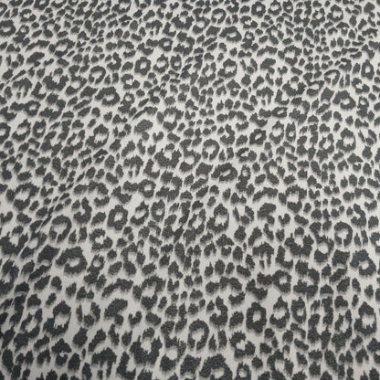 Premium Sweater Knit Classic Leaopard Animal Print Charcoal Cheetah Fabric By The Yard | 180 GSM Open Weave