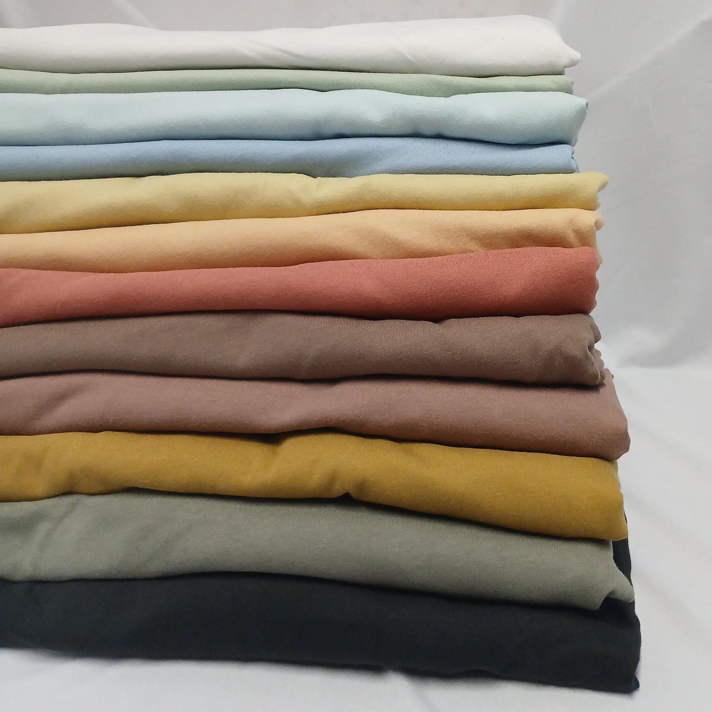 100% Cotton Jersey Knit Fabric by the Yard  Soft T-Shirt Weight, 60 Wide