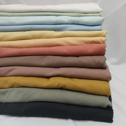 100% Cotton Jersey Knit Fabric by the Yard  Soft T-Shirt Weight, 60 Wide