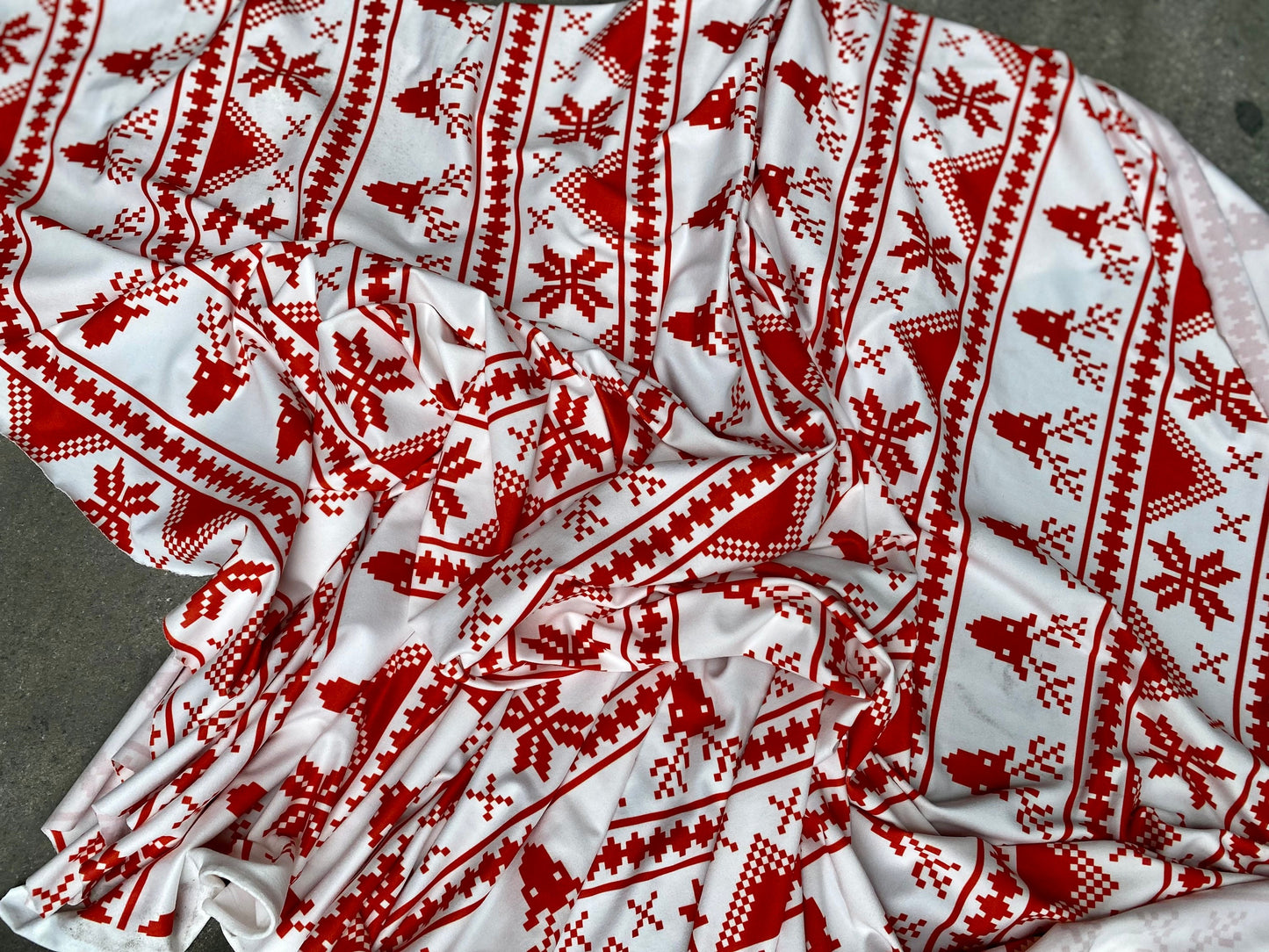 Christmas Print Fabric By The Yard | Holiday Fabric | Santa Claus | Polyester Christmas Print | Polyester | Doll clothing | Fabric for Bows