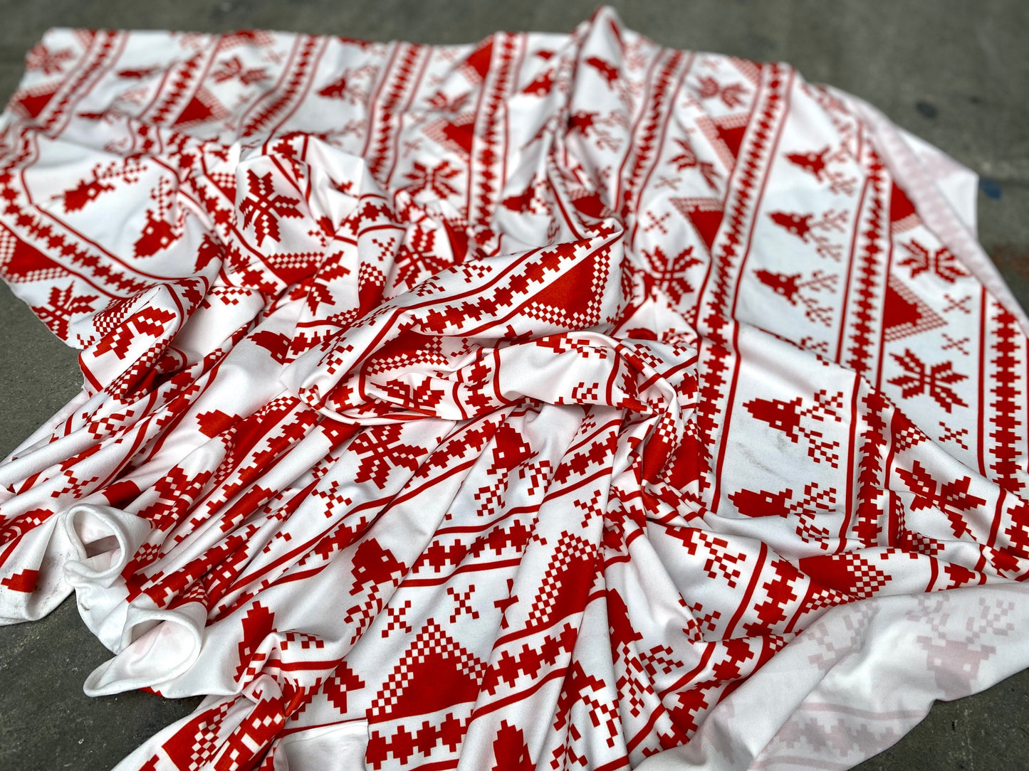 Christmas Print Fabric By The Yard | Holiday Fabric | Santa Claus | Polyester Christmas Print | Polyester | Doll clothing | Fabric for Bows