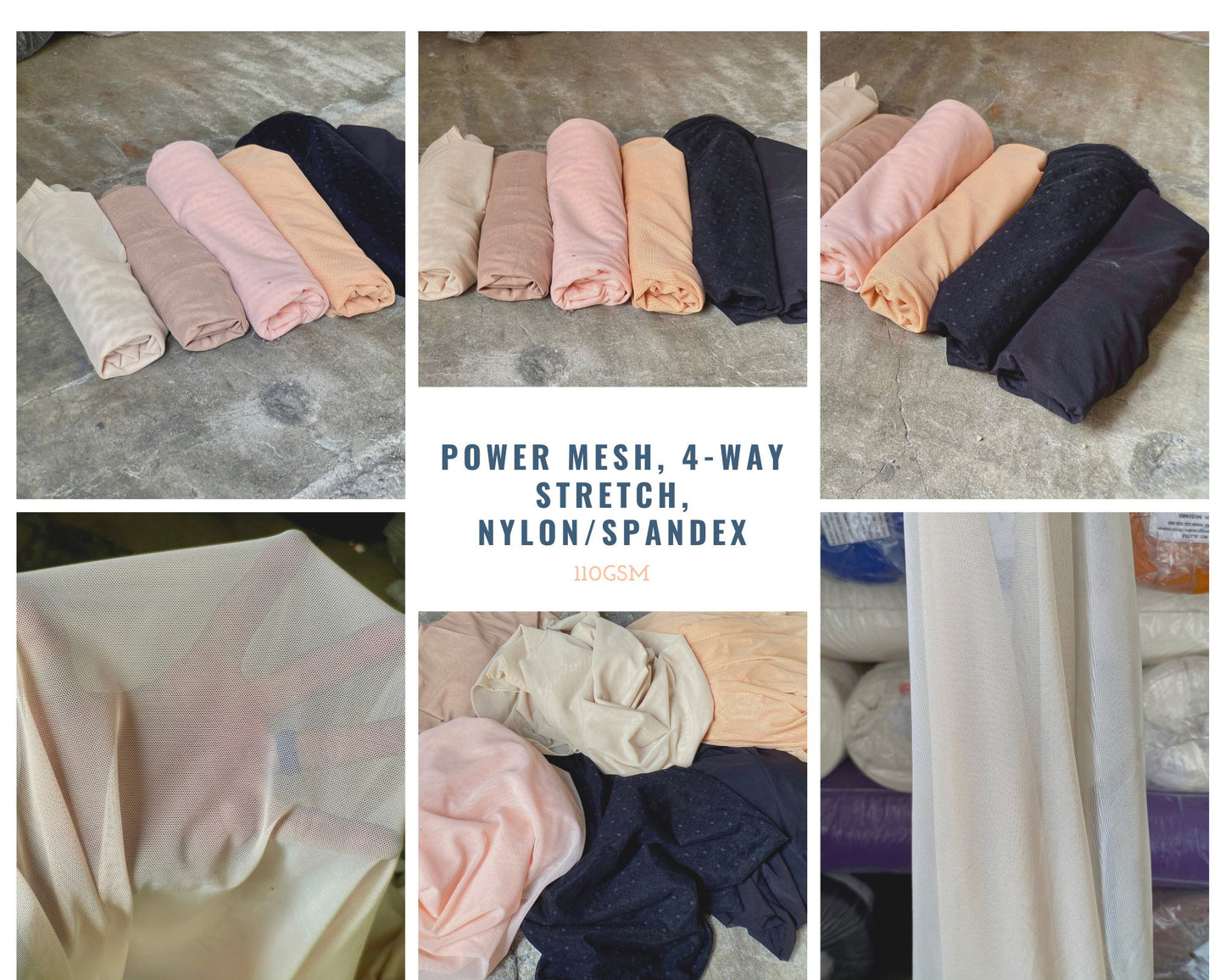 Soft Sheer Power Mesh Net Nylon Spandex 4 Way Stretch for Dance, Gymnastics, Underwear, Stocking, Lingerie, Intimates Fabric By The Yard