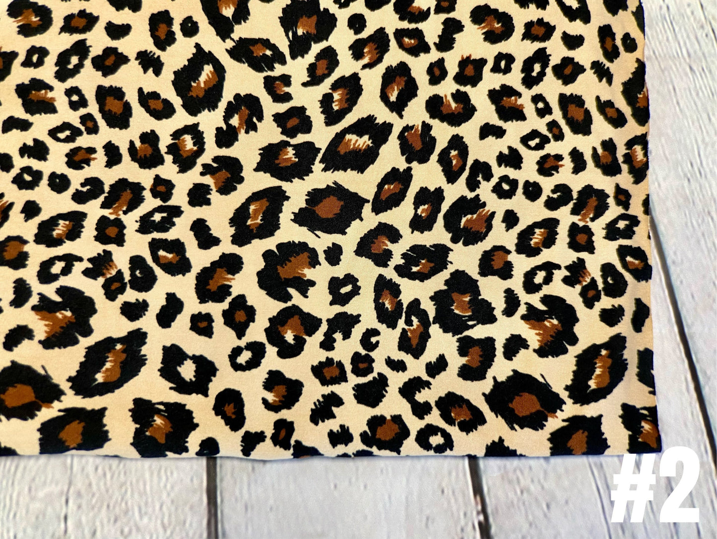 DBP Leopard Cheetah Animal Print Fabric By The Yard Double Brush Poly Print Soft Butter Fabric