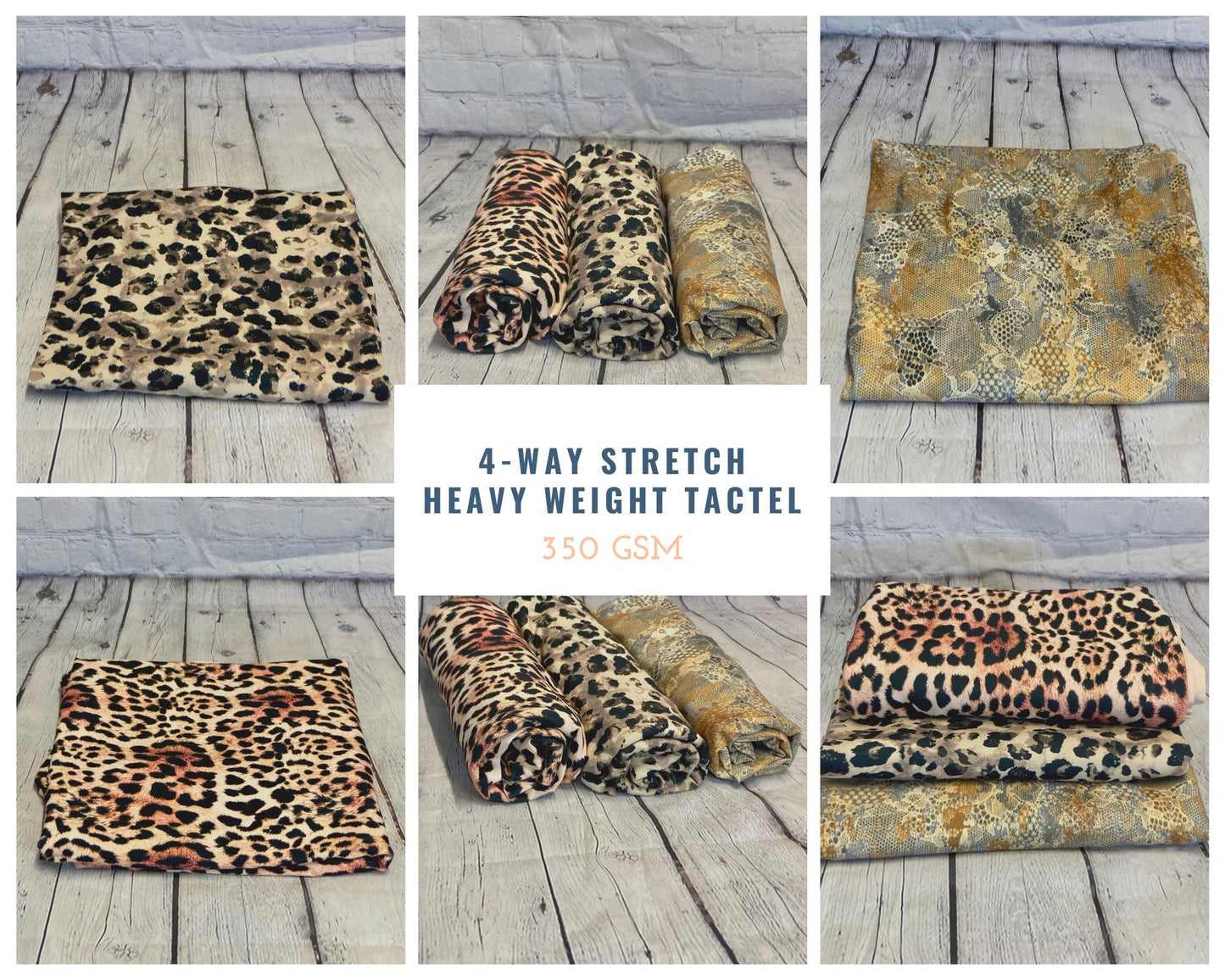 4-Way Stretch Heavy Weight Tactel Cheetah Leopard Animal Print for Leggings, Work Out Gear, Biker Shorts, Swimwear Fabric By The Yard