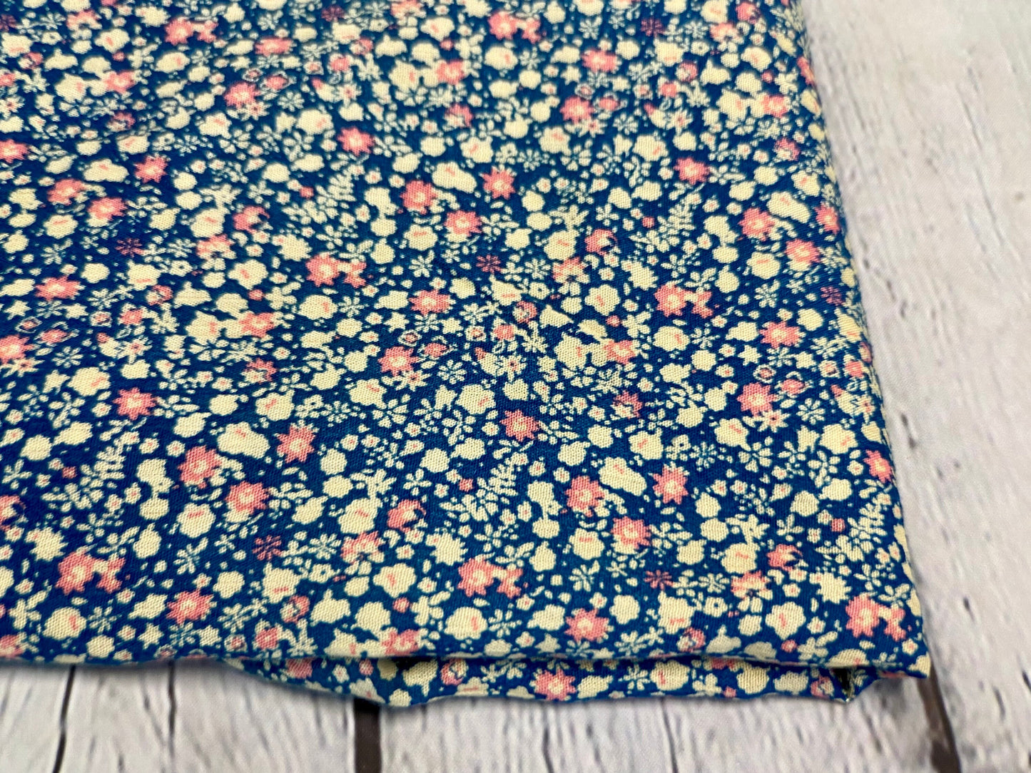 Rayon Challis Crinkled Woven Print Fabric By The Yard Small Mini Floral Print