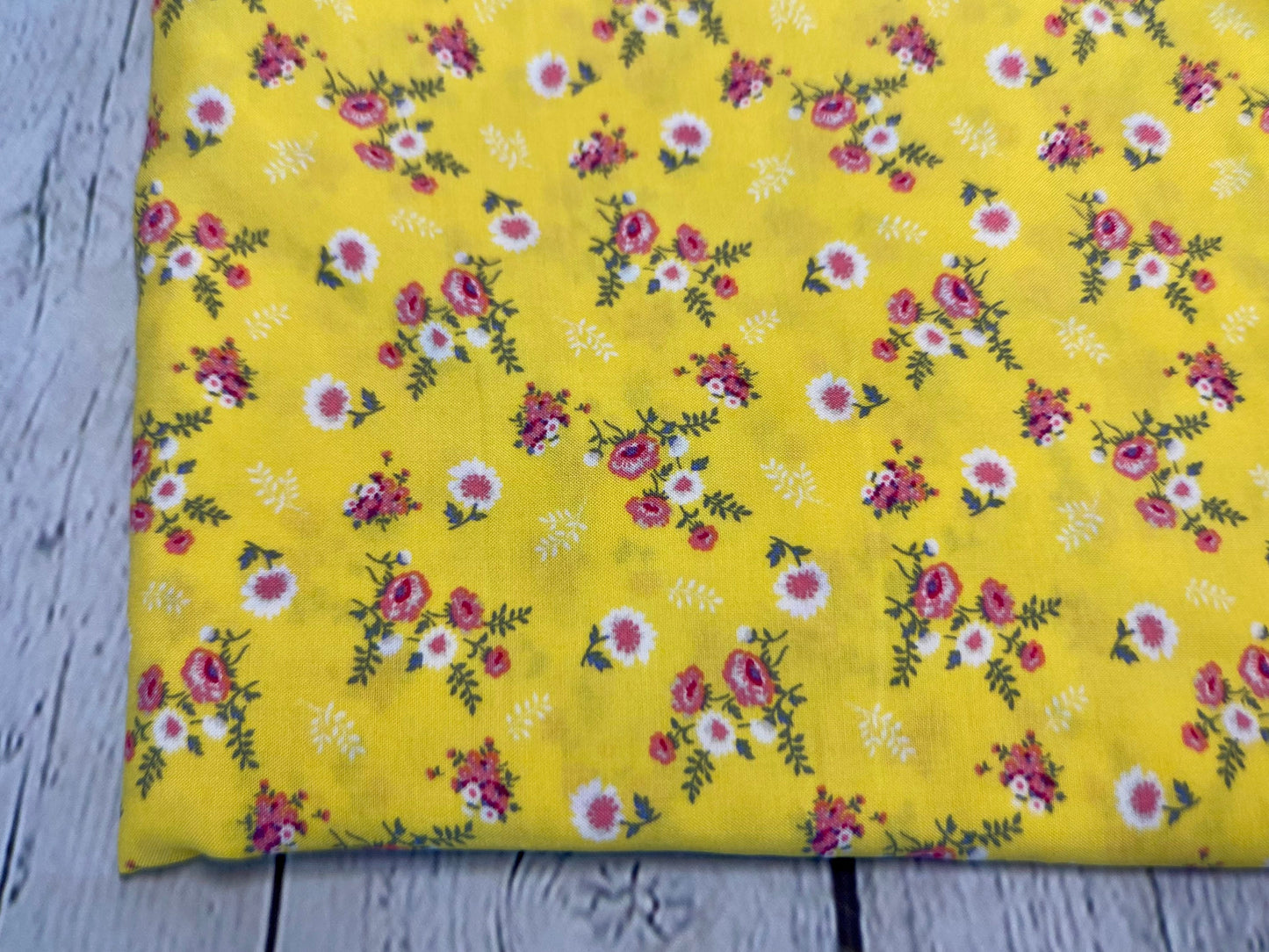 Rayon Challis Woven Print Fabric By The Yard Small Mini Floral Print