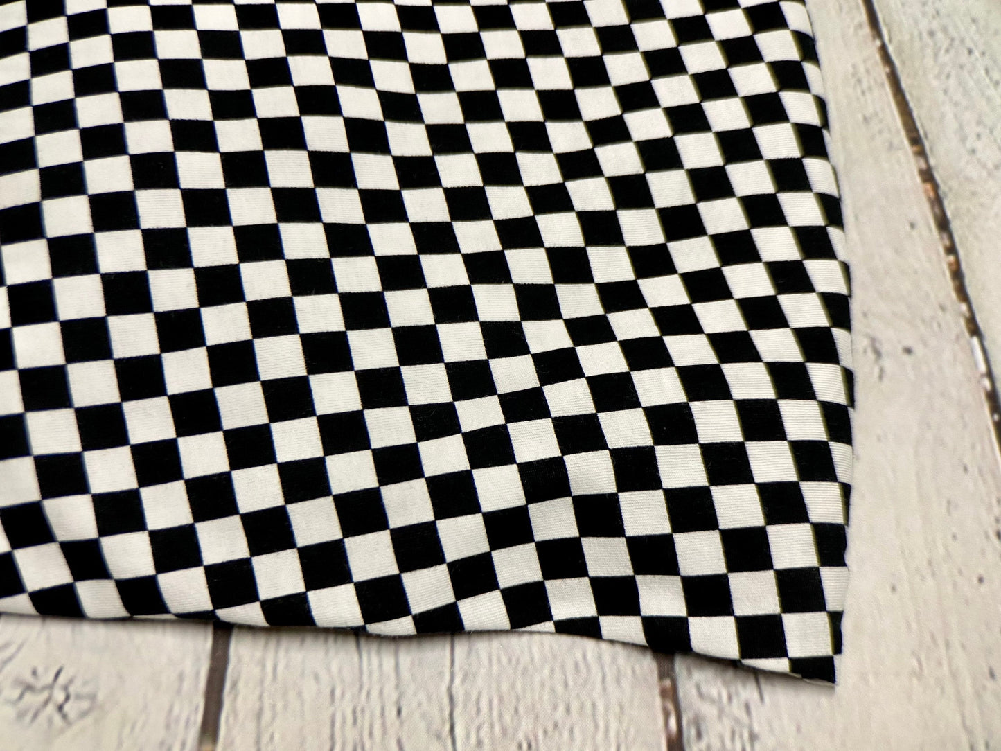 Medium Weight Cotton Spandex Mini Checkered Speed Checks Gothic Print Fabric By The Yard 160 GSM