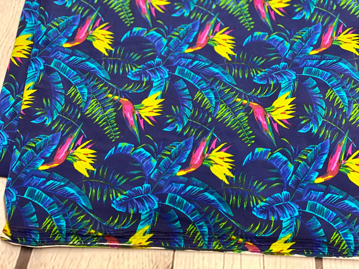 4 Way Stretch Assorted Print Nylon Spandex Fabric By The Yard Tricot Swim Wear Bikini Active wear 240 GSM Floral Tropical Bird of Paradise