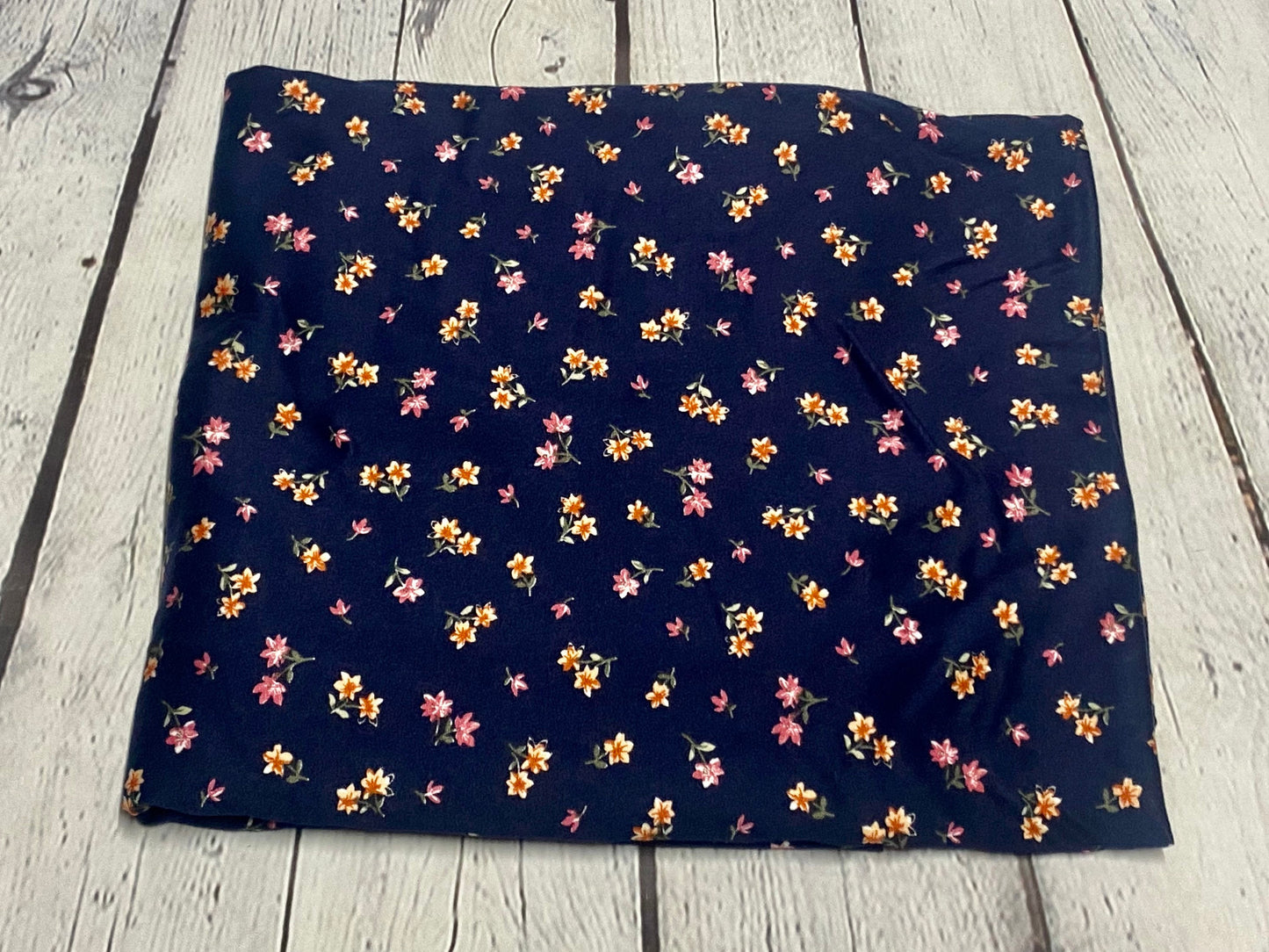 DBP Double Brushed Poly Spandex Print Small Flower Floral Print By The Yard