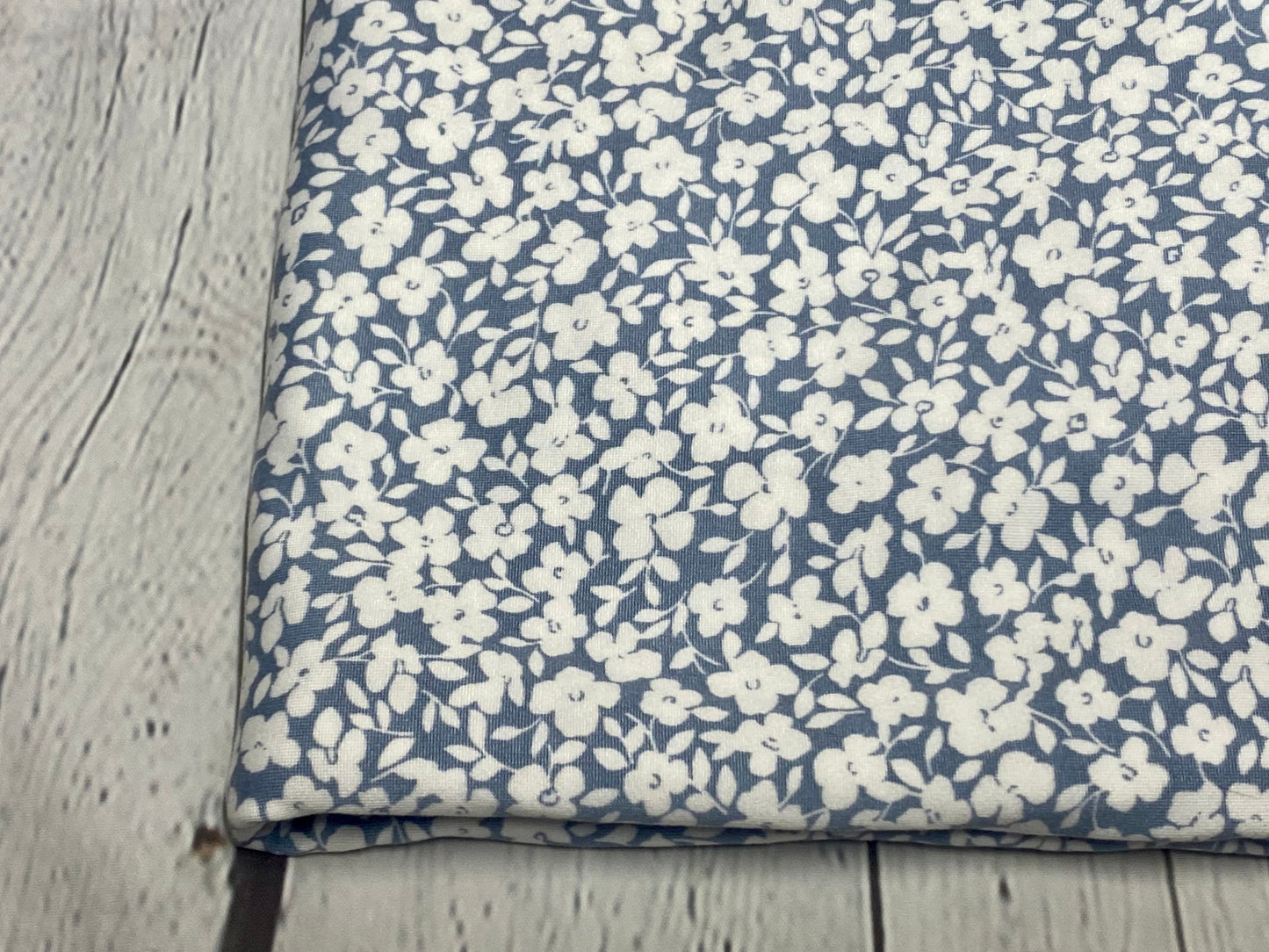 DBP Double Brushed Poly Spandex Print Small Mono Tone Flower Floral Print By The Yard