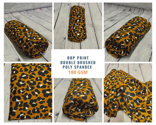 DBP Leopard Cheetah Animal Rust Print Fabric By The Yard Double Brush Poly Print Soft Butter Fabric