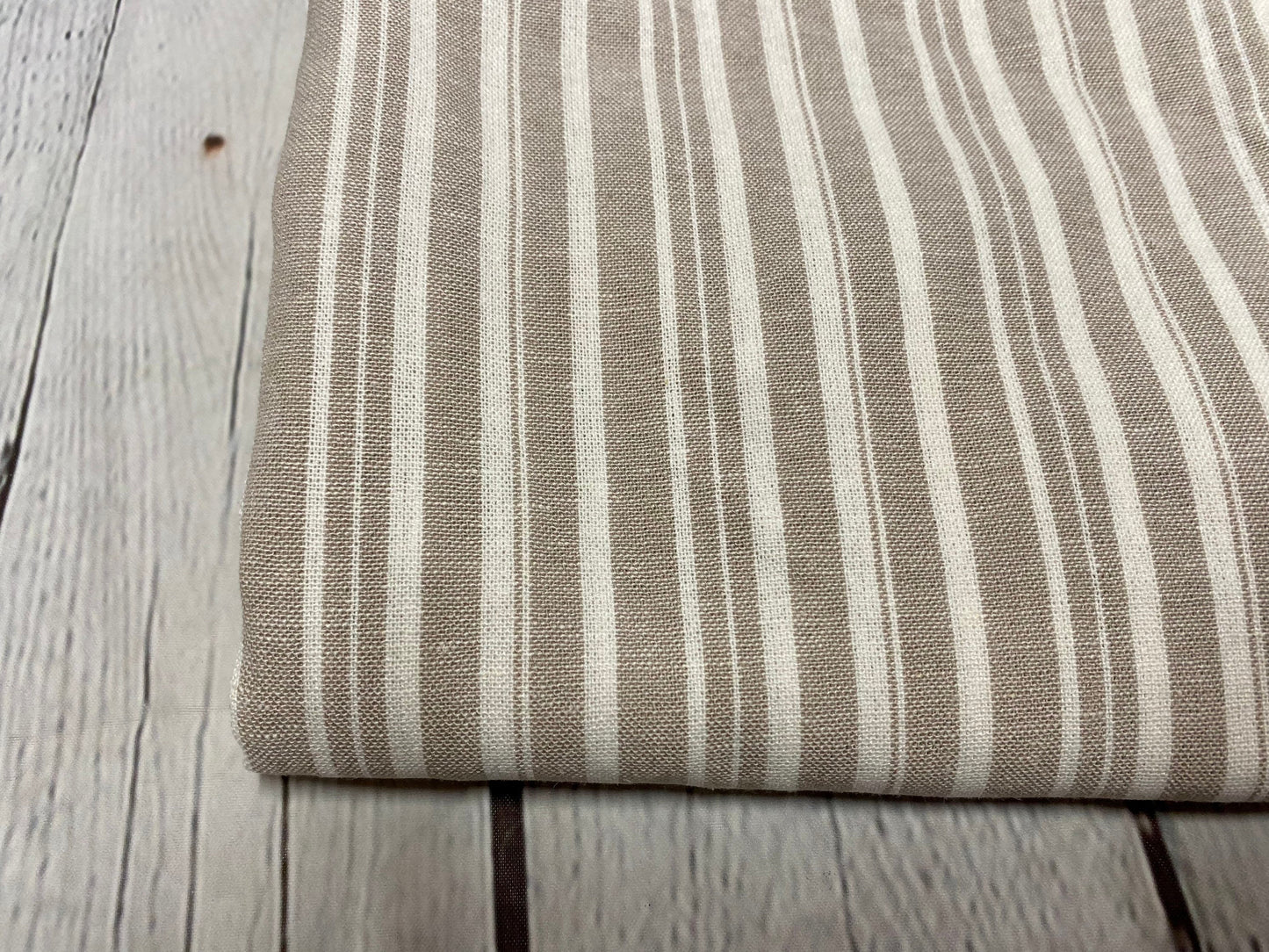 Cotton Linen Blend Variegated Stripes 200GSM