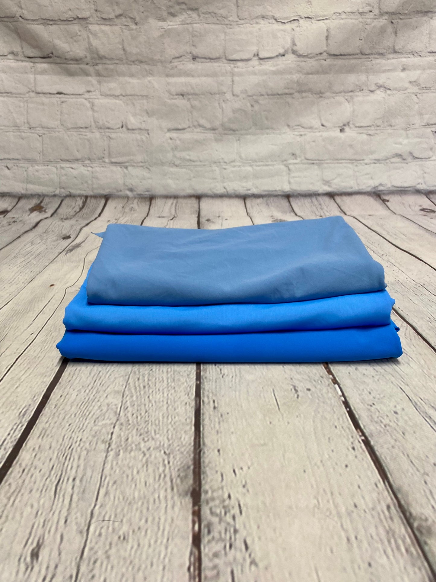 Nylon Spandex Tricot Solid Swimwear Activewear Fabric  By The Yard 220GSM Blue Shades