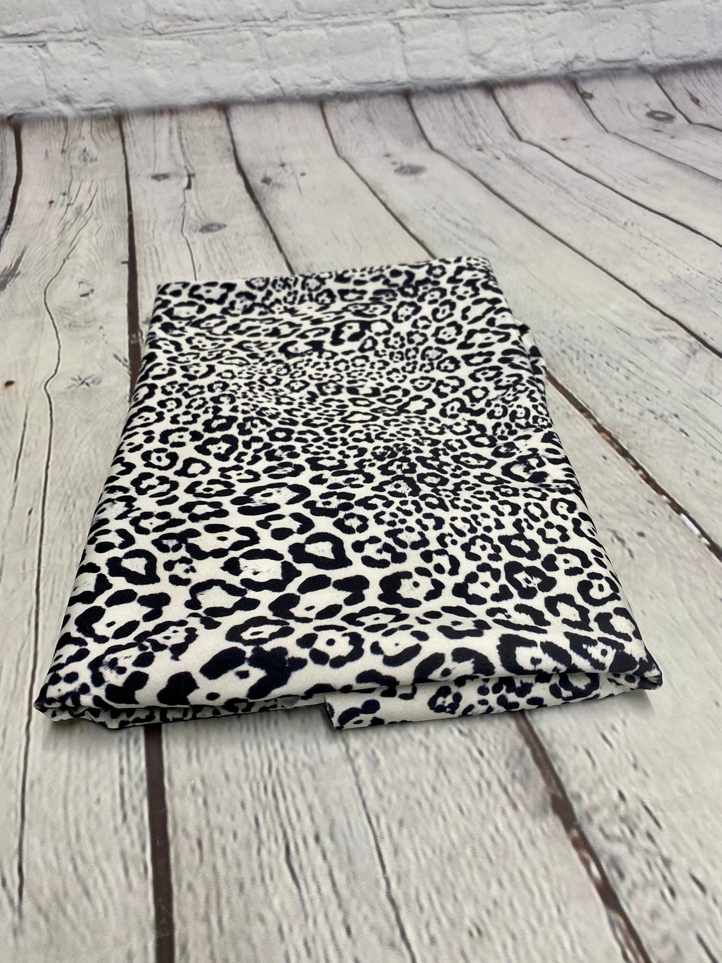 4 Way Stretch Print Nylon Spandex Fabric By The Yard Tricot Swim Wear Bikini Active Wear Black White  Animal Cheetah Leopard Print 280 GSM