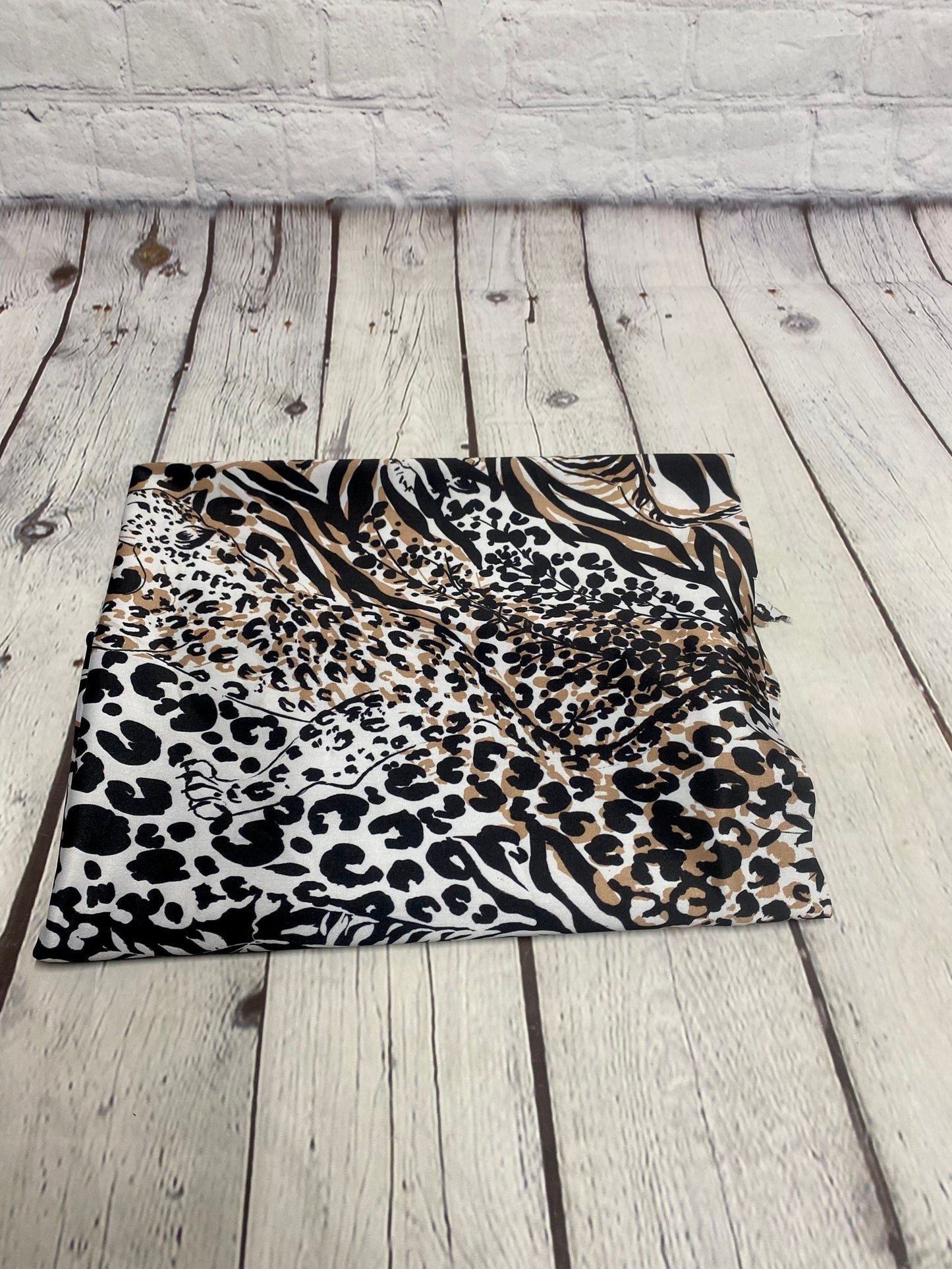 4 Way Stretch Print Nylon Spandex Fabric By The Yard Tricot Swim Wear Bikini Active Wear Brown Cheetah Zebra Leopard Animal  Print 280 GSM