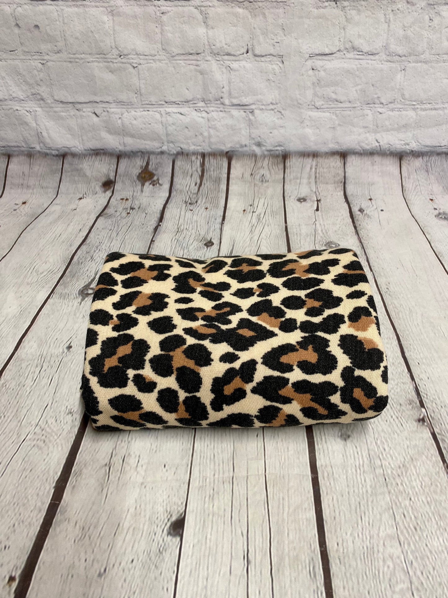 French Terry Animal Print Cheetah Leopard Print Fabric By The Yard