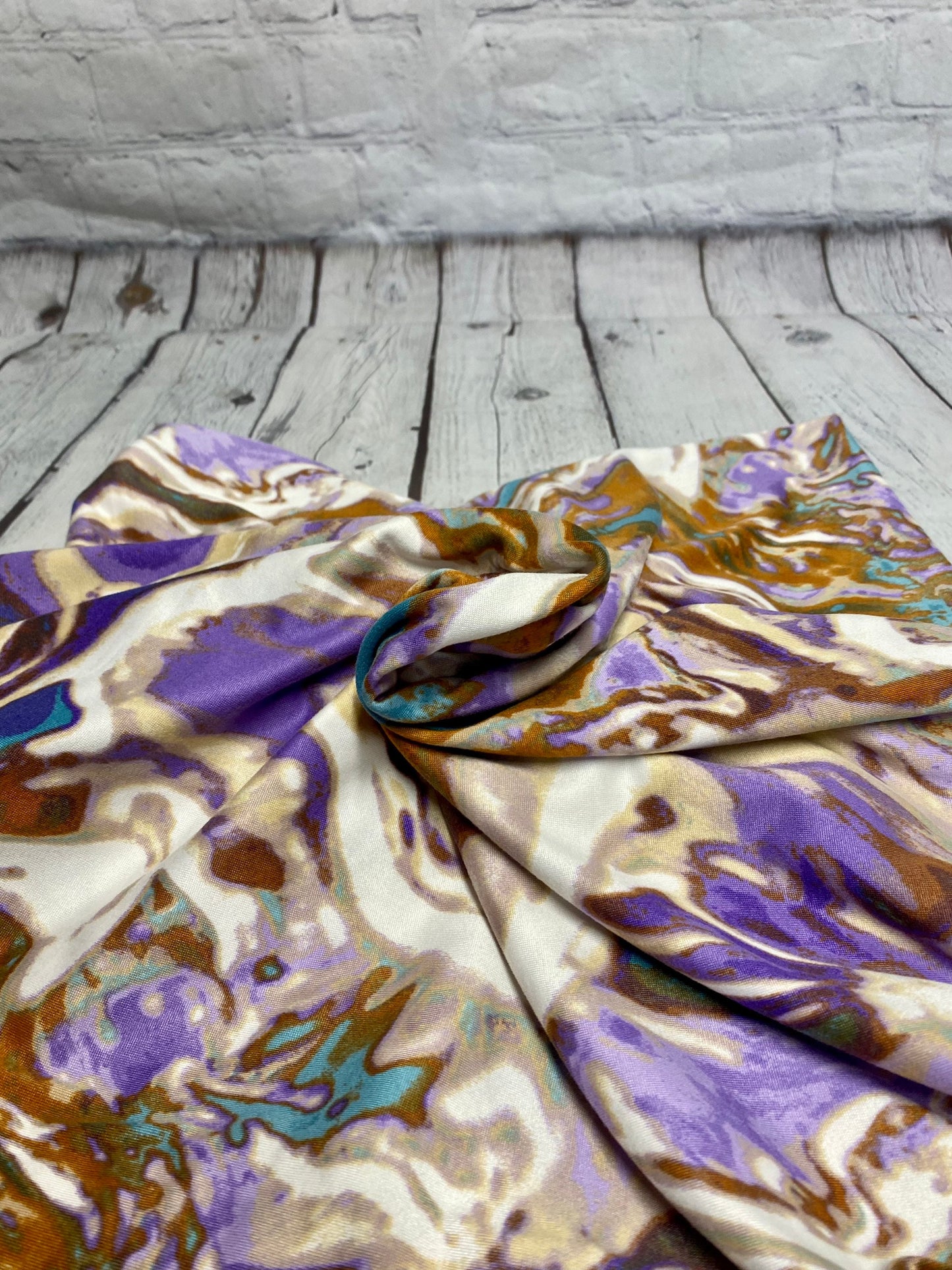DBP Double Brushed Poly Marble Tie Dye Hazy Print Fabric By The Yard